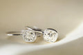 Divine Old Mine Cut Diamond Earrings 18K White Gold