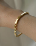 Fantastic Linked Vintage Bangle Bracelet 18K Gold
