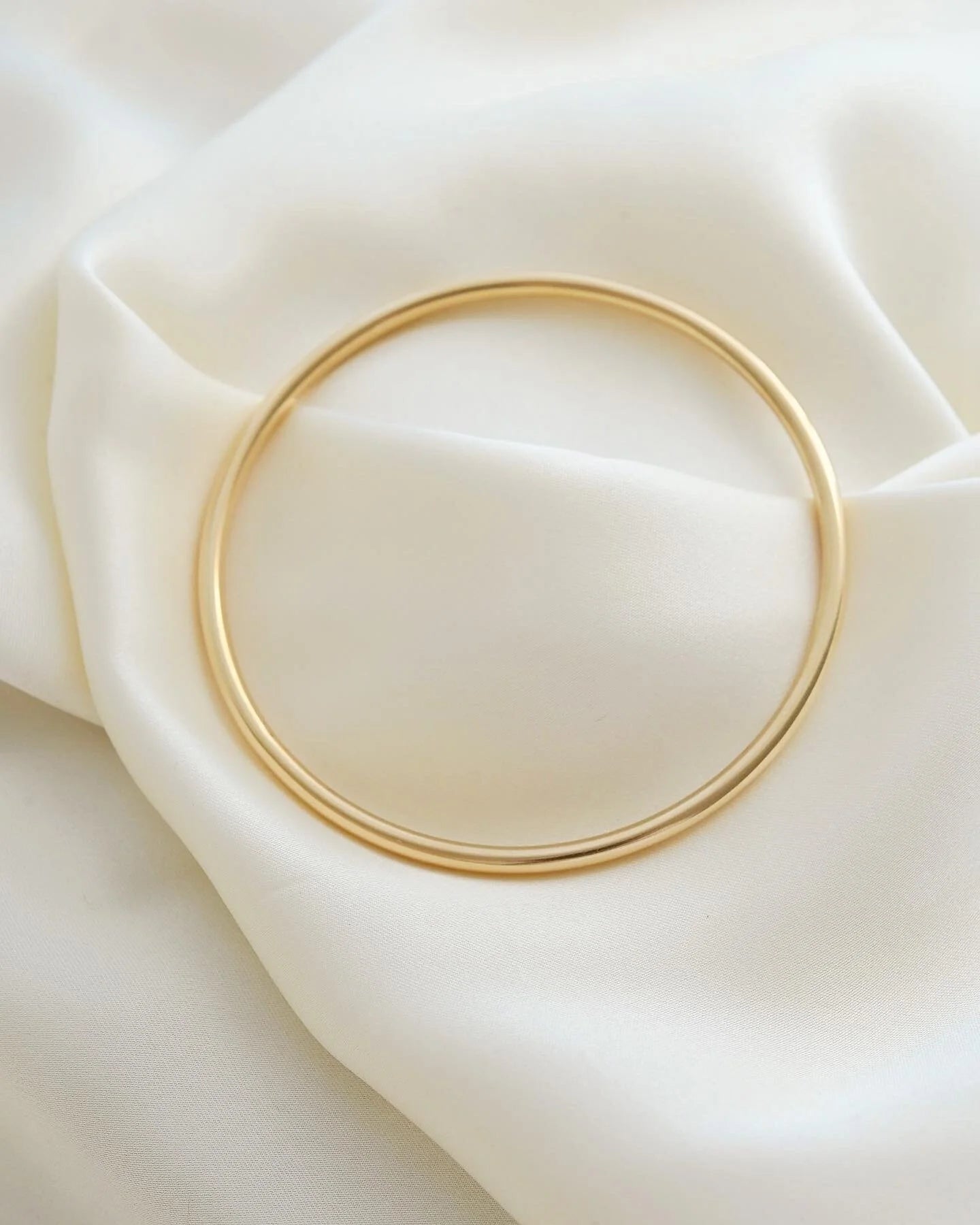Third and last! SUPERB Danish Vintage Bangle Solid Through and Through 14K Gold