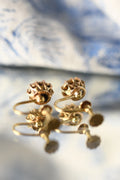 Huge Victorian Rose Cut Diamond Earrings 1800s