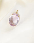 Extraordinary Rose De France Amethyst Pendant 18K Gold