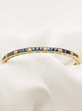 Elegant Special Sapphire x Diamond Bangle Vintage 18K Gold