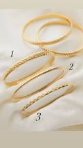 Wide Textured Bangle left!!! Perfect Vintage Bangles 18-21K Gold 1937-1970