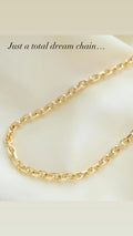 Sublime 17.15 inches Danish Vintage Anchor Chain 14K Gold