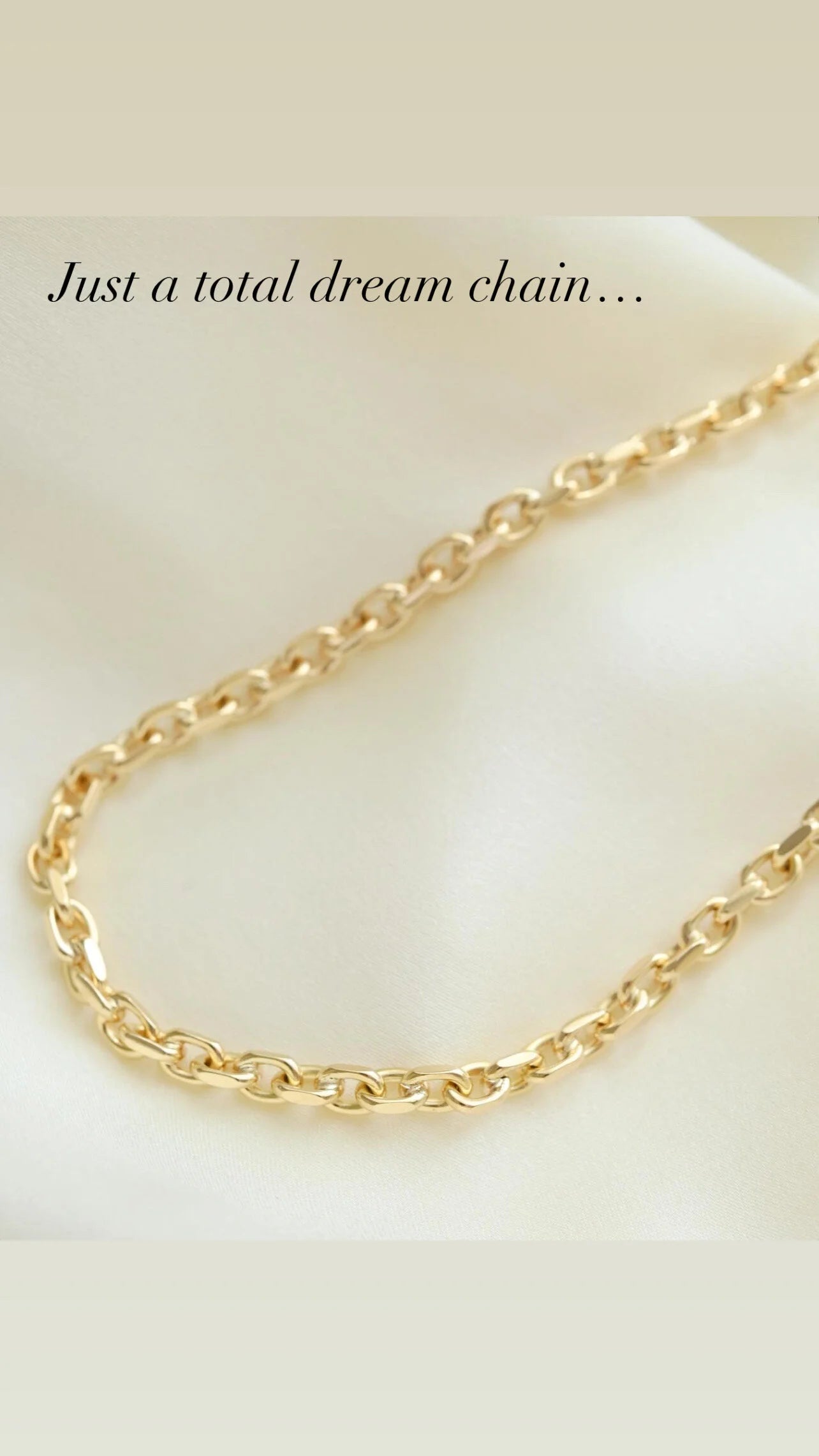 Sublime 17.15 inches Danish Vintage Anchor Chain 14K Gold