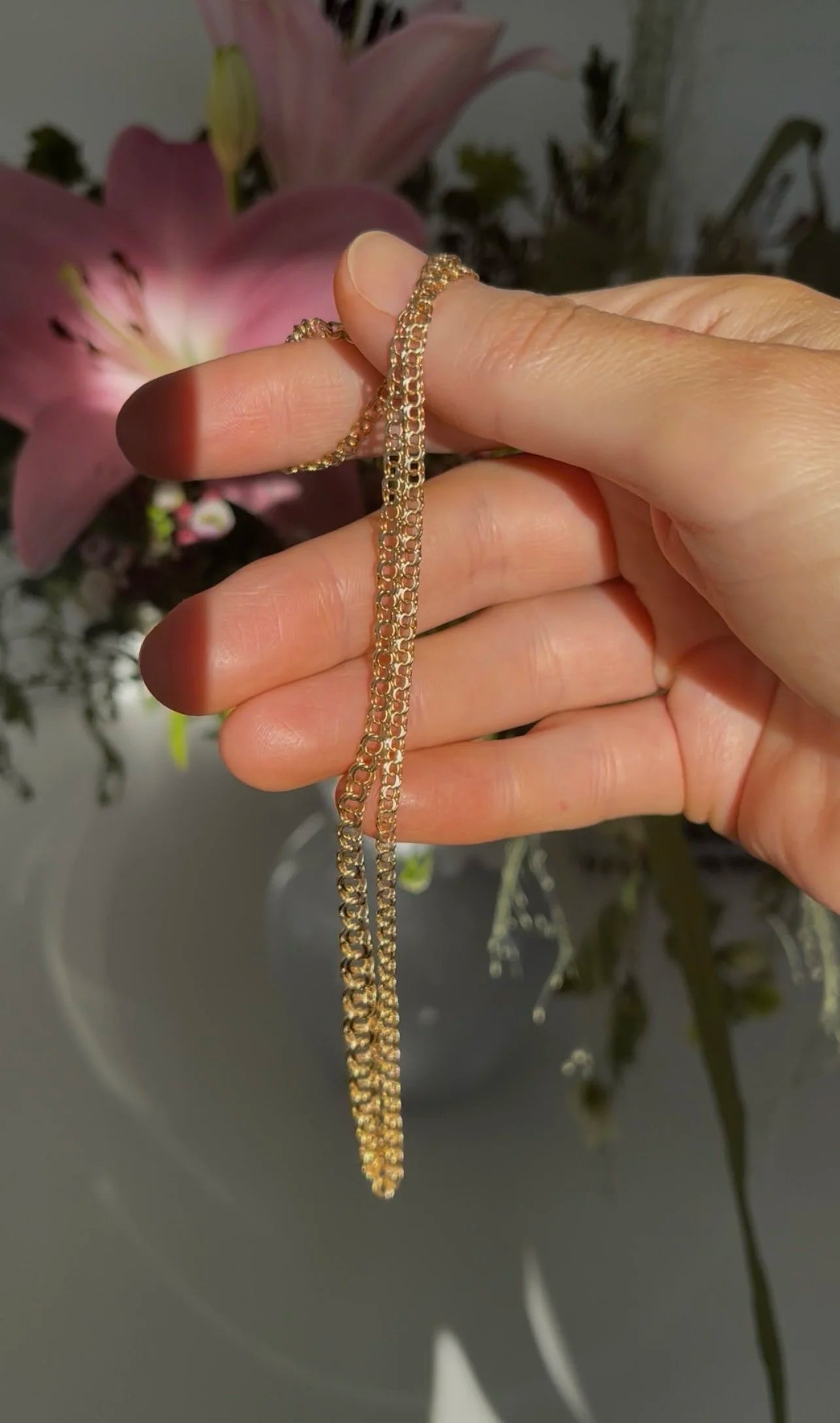 Stunning 6 mm Bismarck Chain 16.8 Inches 18K Gold