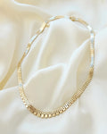 Stunning Brick Link Necklace 14K Gold 1960