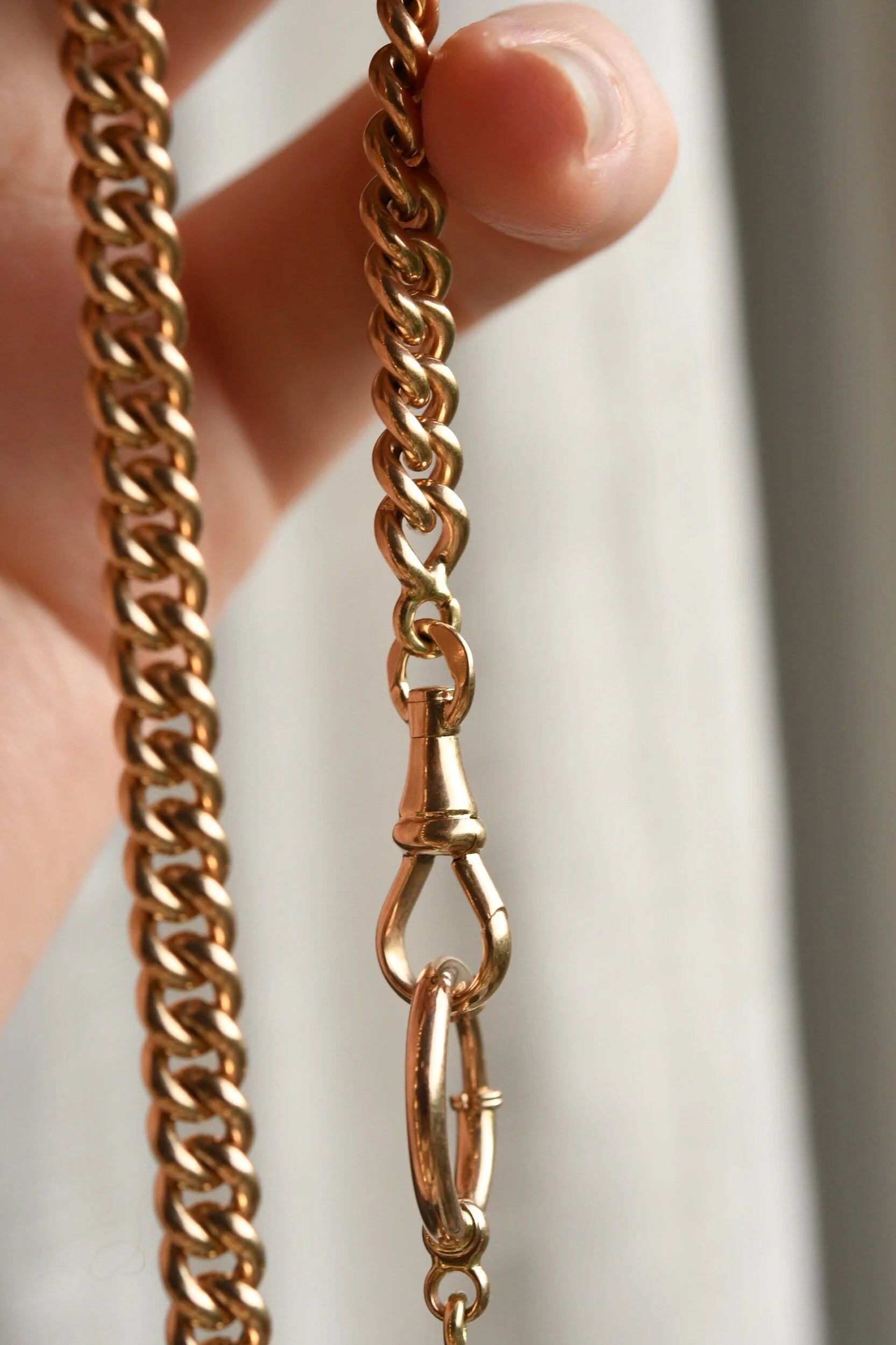 Sublime Antique Watch Chain Necklace 14K 47,8 grams
