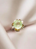 The Cutest Topaz Butter Cup Set Silver Ring