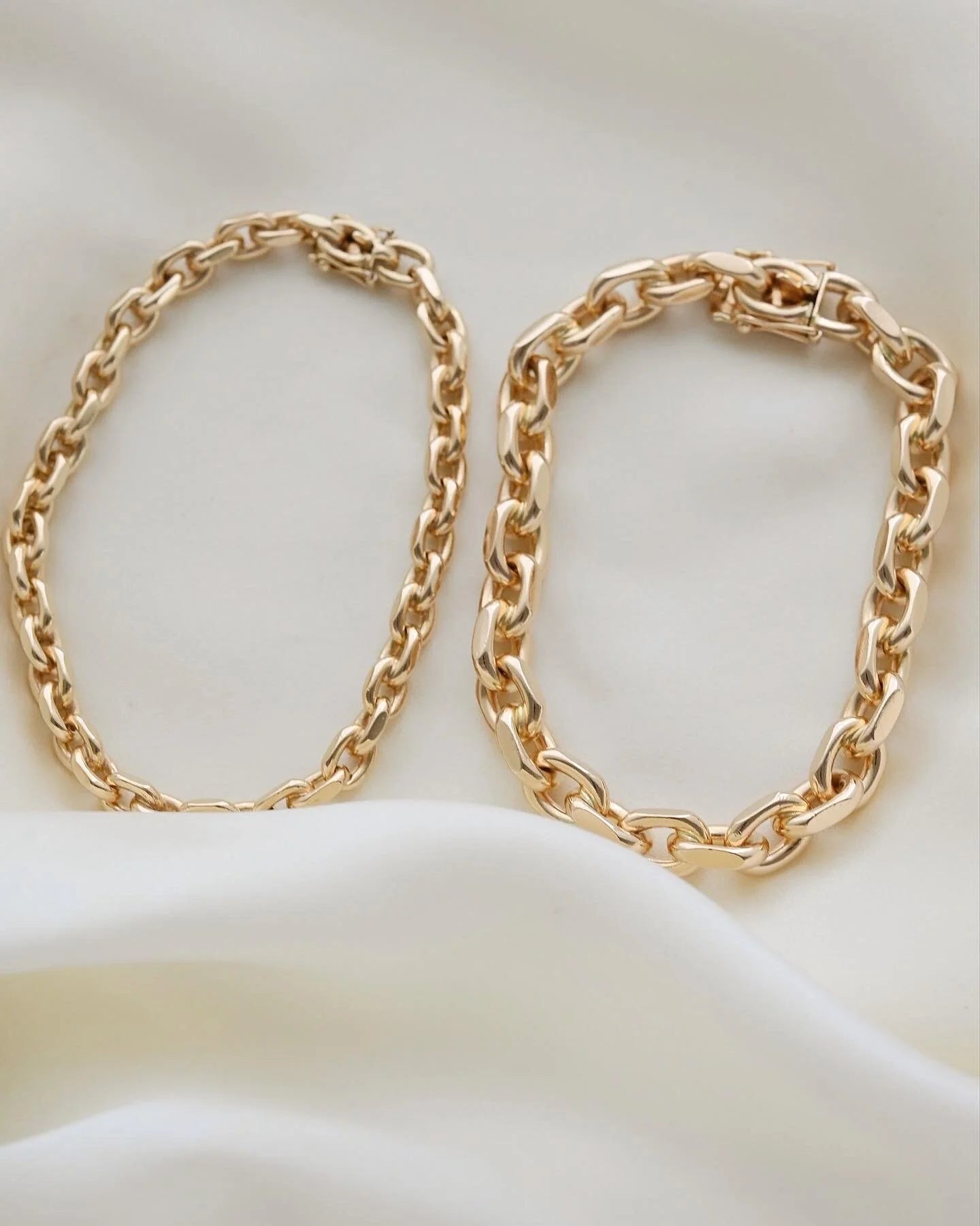 Stunning Danish Vintage Anchor Bracelet 14K Gold 1960s