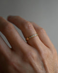 Beautiful Antique 7 Stone Diamond Band 18K Gold 1940s