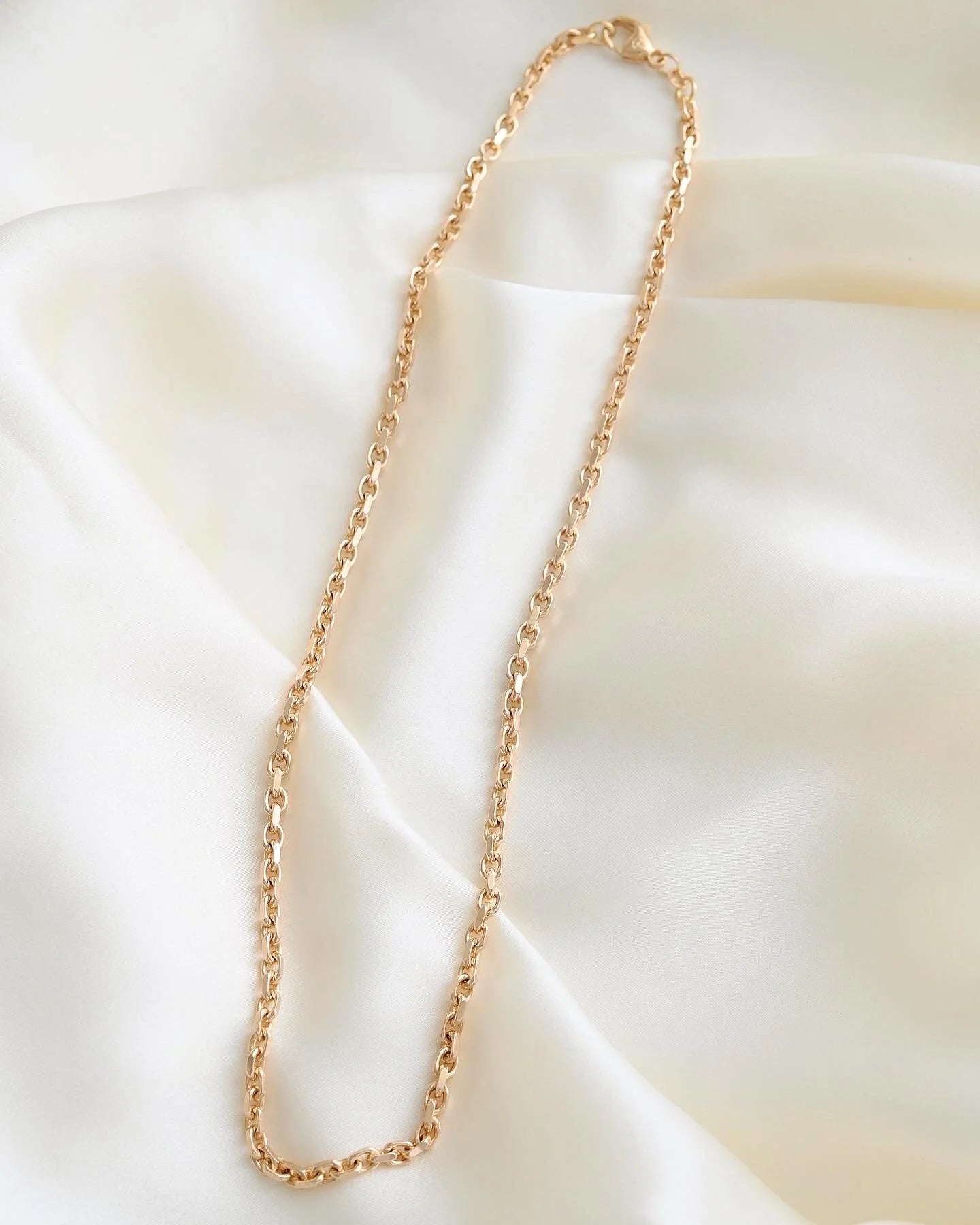 Italian 18 Inches Vintage Anchor Chain 18K Gold