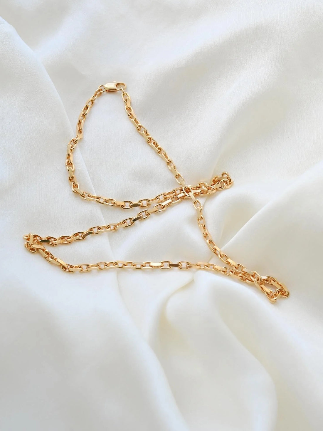 Radiant Italian Vintage Anchor Link Chain 18K Gold