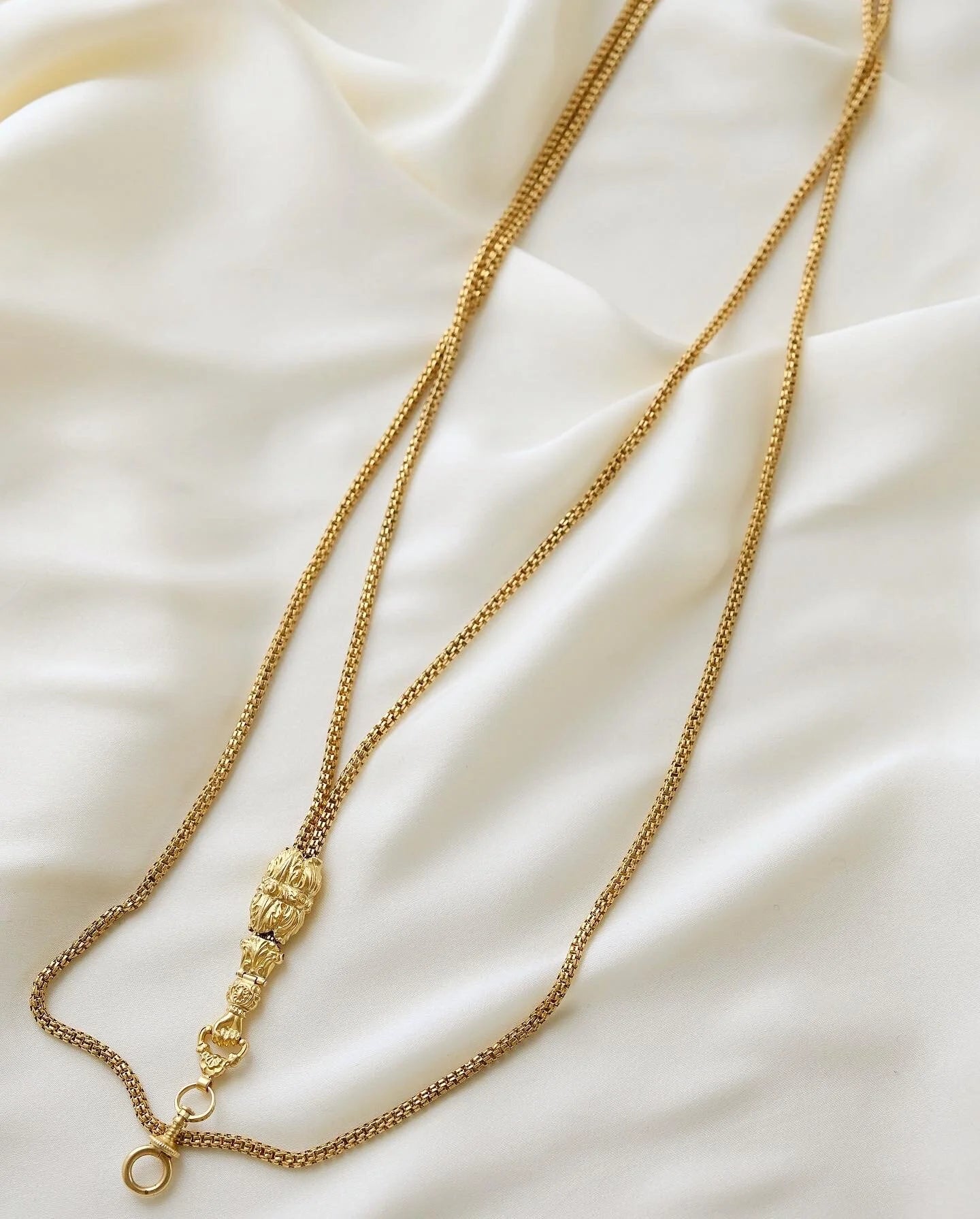 Once in A Lifetime Antique Long Guard Chain 18K Gold 1840