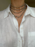 Endless Rolo Link Watch Chain Antique 1880s Silver