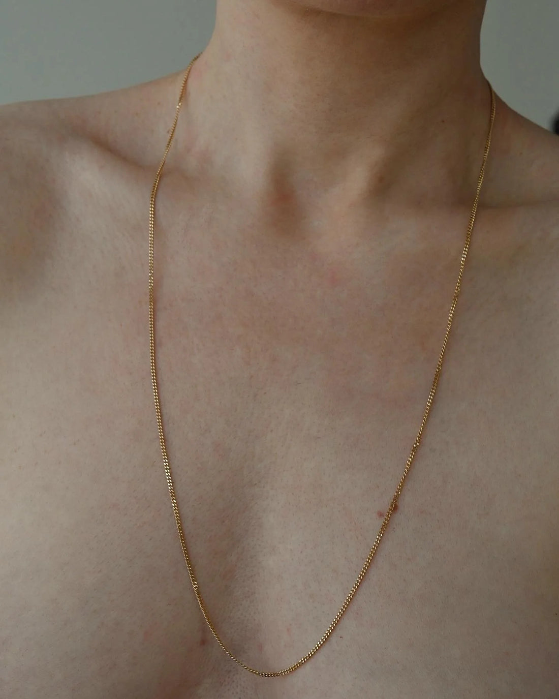 Loooooong Sexy Curb Link Chain 18K Gold