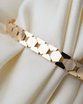 Rare Danish Mid Century Link Bracelet 14K Gold 1970