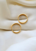 The two antique bands side by side on silk