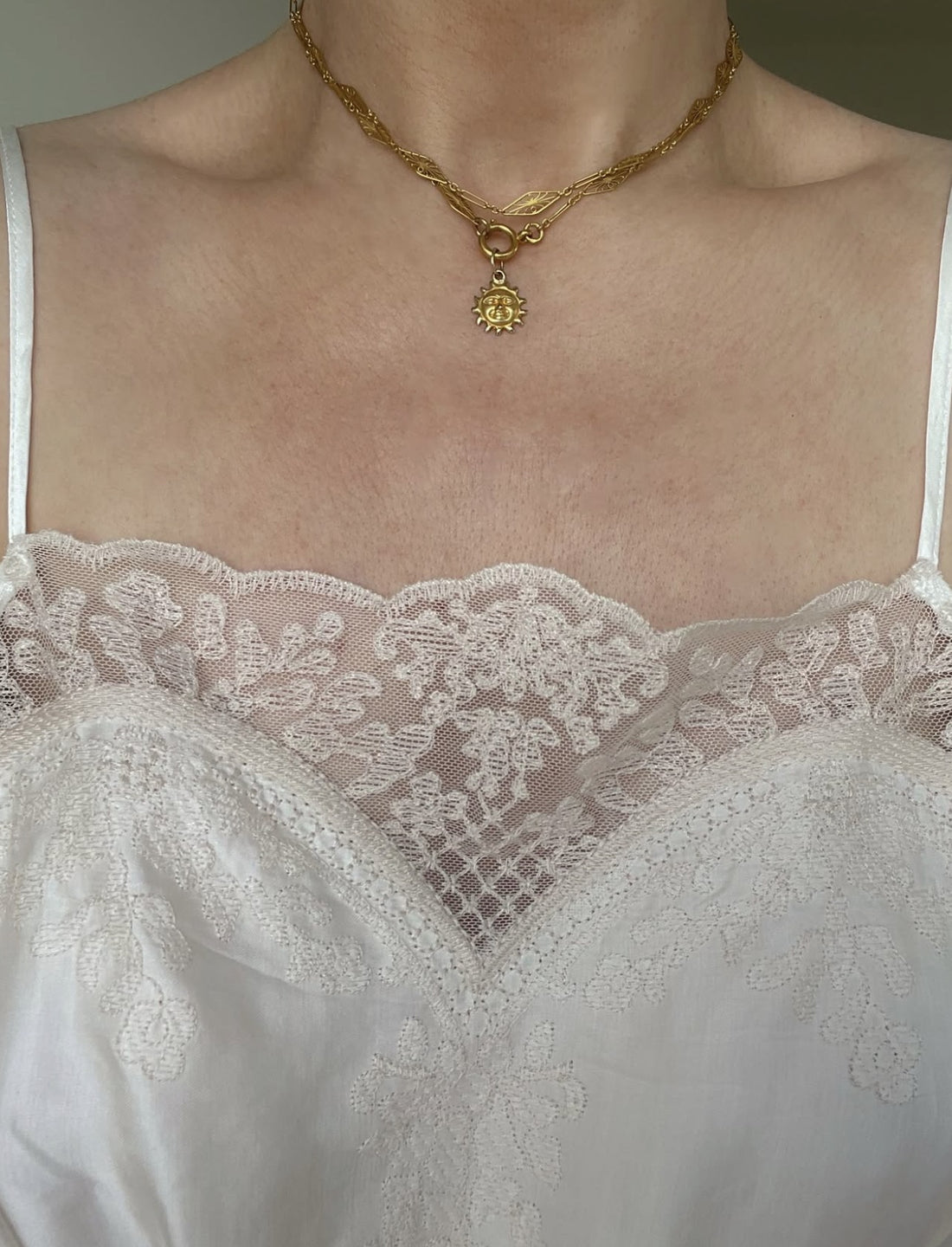 Stunning Antique Filigree Chain Necklace 29 Inches Double Wrap 14K Gold Sweden 1920s