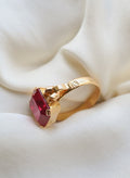 The ring on the hand in soft daylight