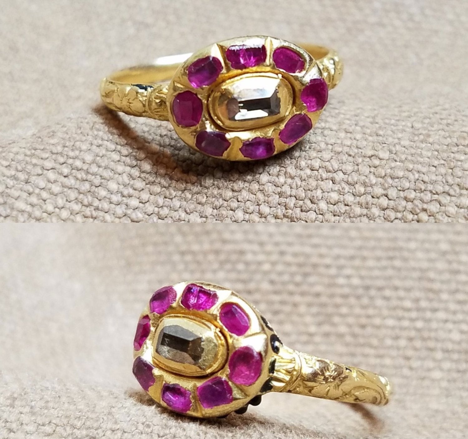 Neither of the early cuts would reveal the&nbsp;fire that diamonds are prized for today. in the Renaissance, a diamond was valued for its lustre and hardness; but a table-cut diamond like the center one in this ring (dating to the 1600s is for sale …